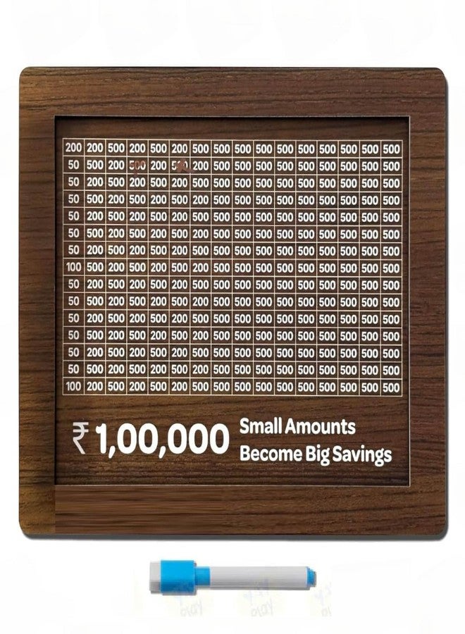 RERANT Wooden Piggy Bank for Kids & Adults, Coin Box with Carved Design, Savings Box, Mini Bank, Wooden Coin Box, Money Saver, Piggy Bank with Numbers (1) Modern - Image 2